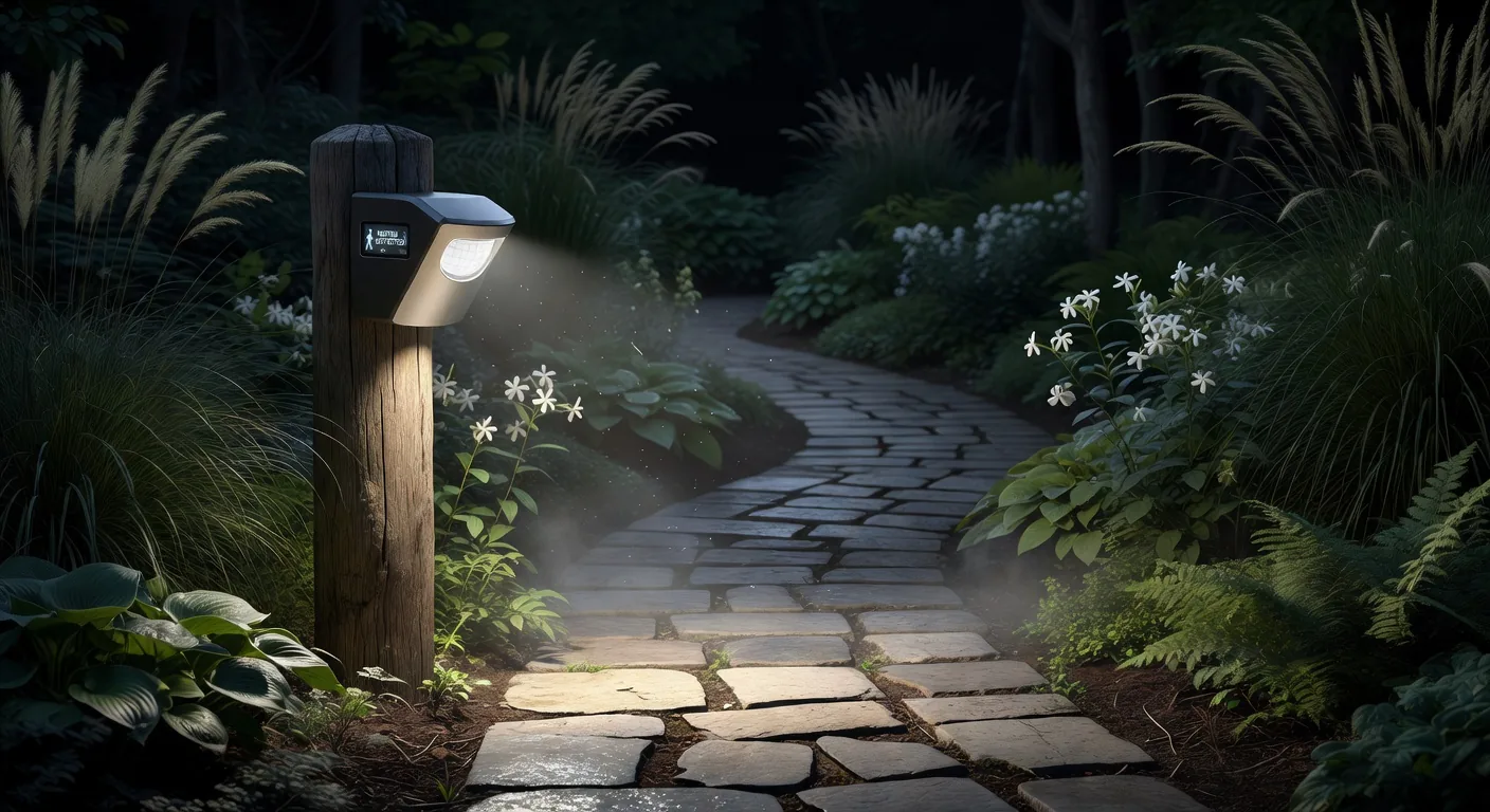 Aurora Sentinel outdoor motion-activated security floodlight with integrated camera sensor