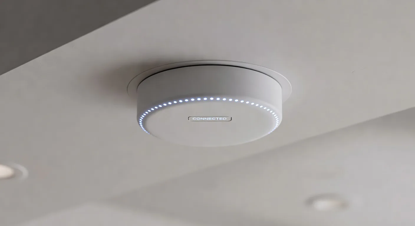 Aurora Sentinel smart smoke and carbon monoxide detector with app alert and voice warning system